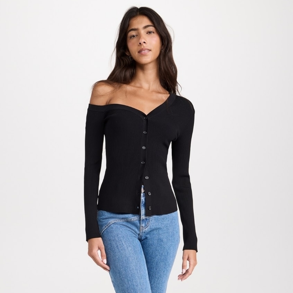 Staud Off The Shoulder Women's Craftsman Cardigan Size XS